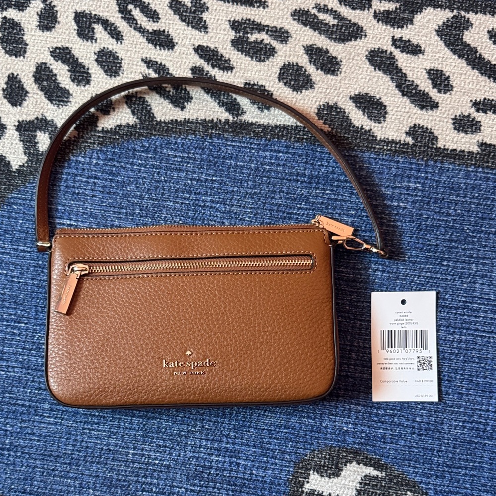 Kate Spade Tan Leather Wristlet